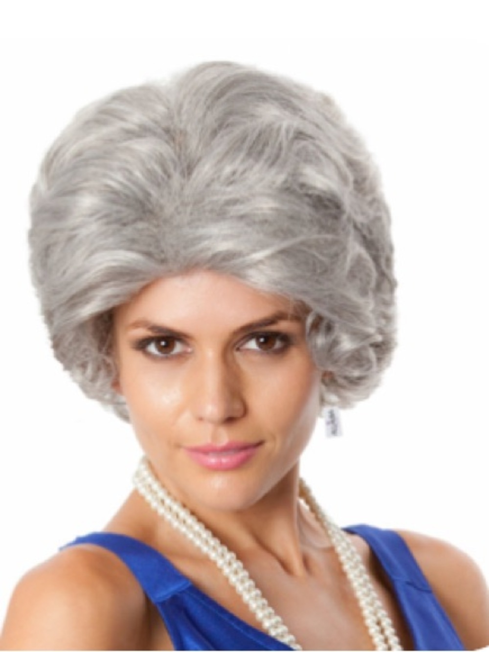 Gray Short Curly Costume Wig - ALLAURA